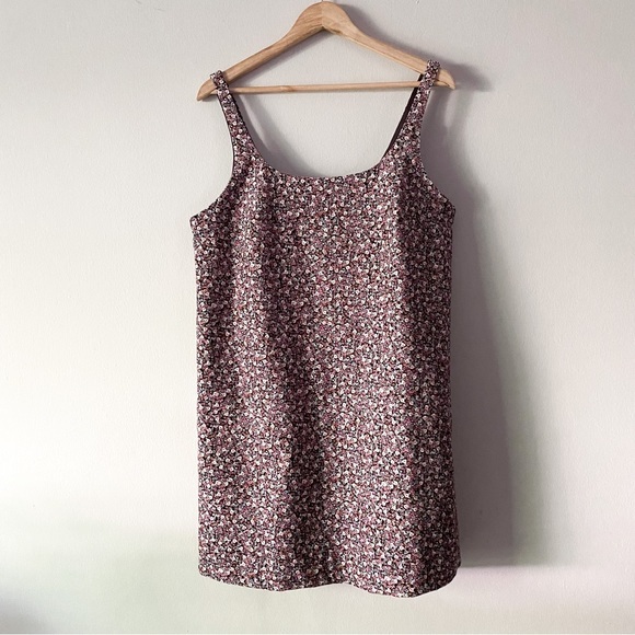 H&M, floral cotton mini corduroy jumper shift‎ dress sz medium - Picture 2 of 8